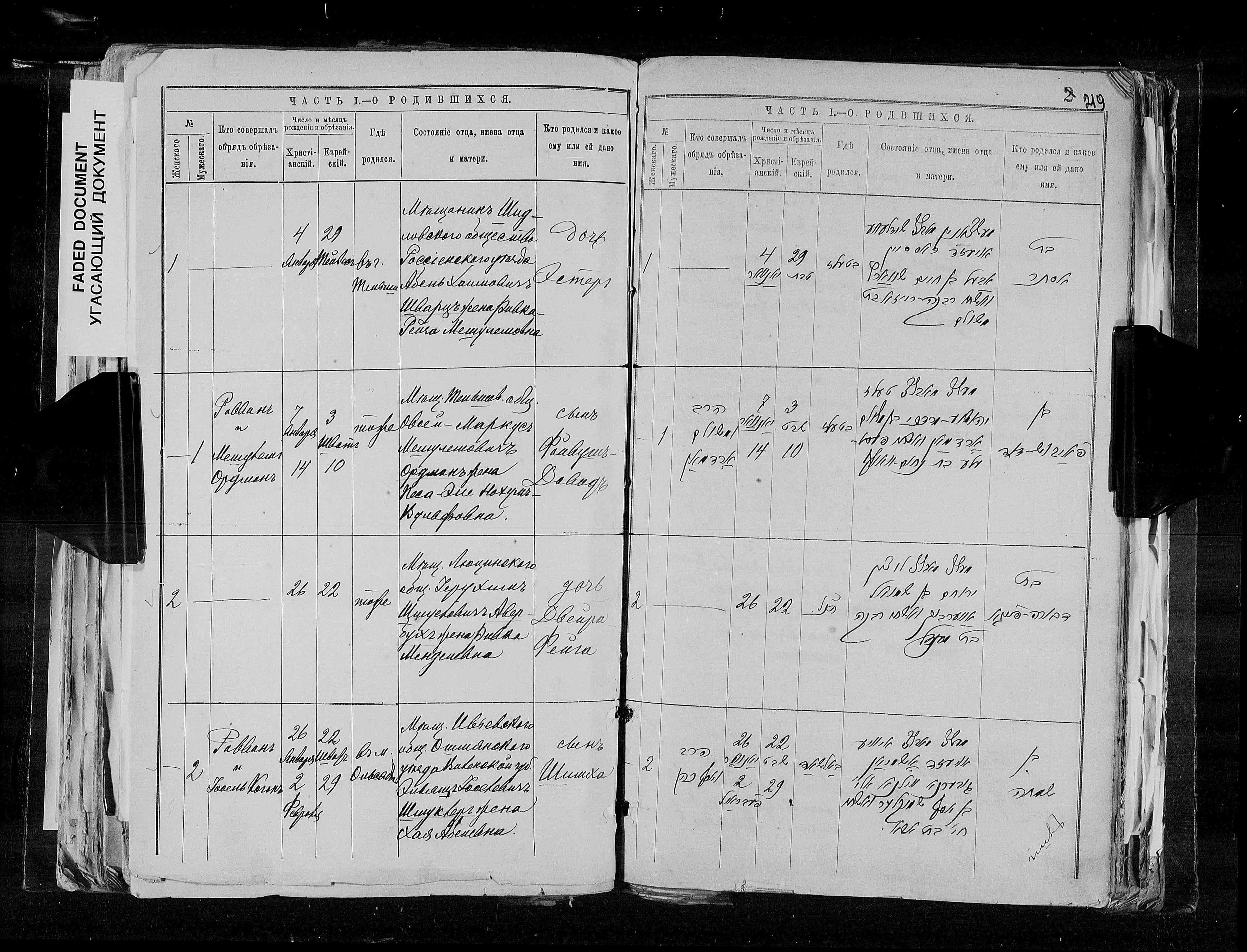 Full original of the 1904 Telšiai birth register, image 94